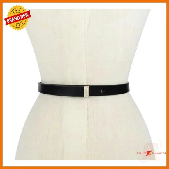 Leather Bow Belt Adjustable Pinhole Closure Formal Casual Accessory